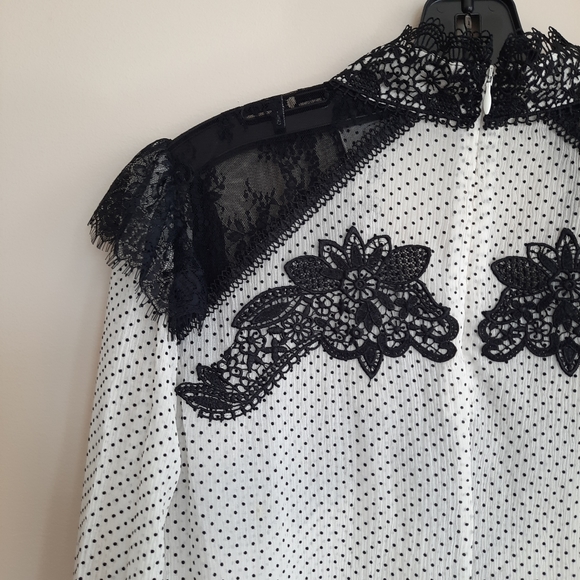 The Kooples polka dots & lace blouse - Picture 5 of 12